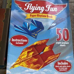 Flying Fun Paper Airplane Book * 50 Paper Airplane Sheets * Instructions * NEW!